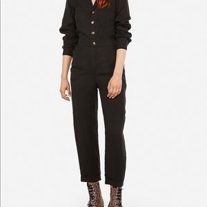 EXPRESS black utility jumpsuit